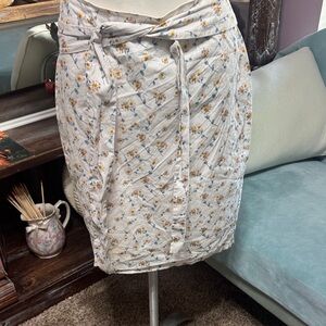 ANTONIO MELANI Floral Pencil Skirt - White and Yellow